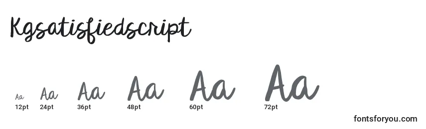 Размеры шрифта Kgsatisfiedscript