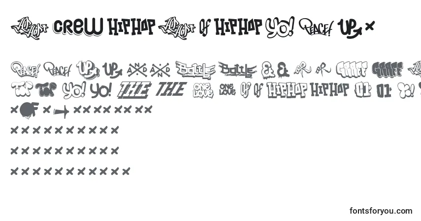 A fonte HipHopLab1 – alfabeto, números, caracteres especiais