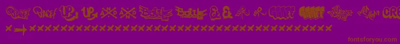 HipHopLab1 Font – Brown Fonts on Purple Background