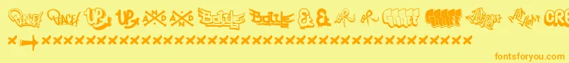 HipHopLab1 Font – Orange Fonts on Yellow Background