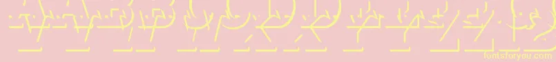 Cabbagetownstone Font – Yellow Fonts on Pink Background