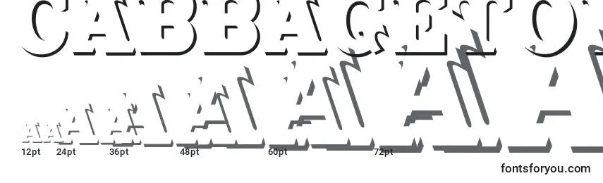 Größen der Schriftart Cabbagetownstone