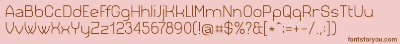 Siml023 Font – Brown Fonts on Pink Background