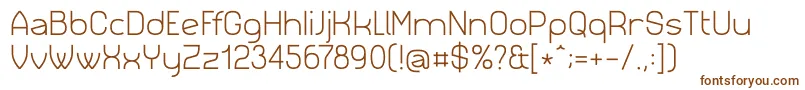 Fonte Siml023 – fontes marrons em um fundo branco