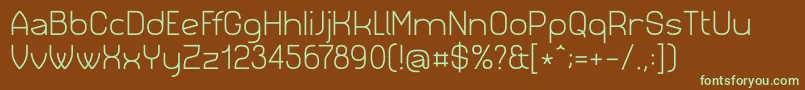 Siml023-Schriftart – Grüne Schriften auf braunem Hintergrund