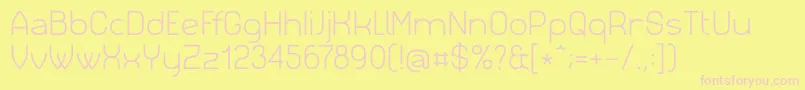 Siml023 Font – Pink Fonts on Yellow Background