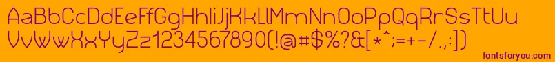 Siml023-Schriftart – Violette Schriften auf orangefarbenem Hintergrund