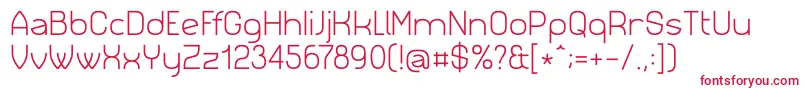 Siml023 Font – Red Fonts on White Background