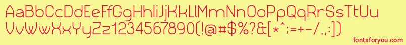Fonte Siml023 – fontes vermelhas em um fundo amarelo