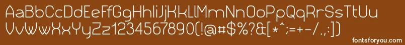 Siml023 Font – White Fonts on Brown Background