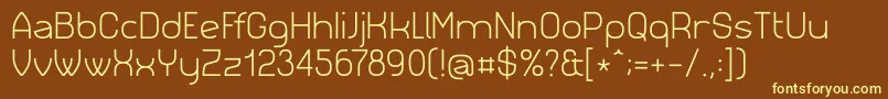 フォントSiml023 – 黄色のフォント、茶色の背景