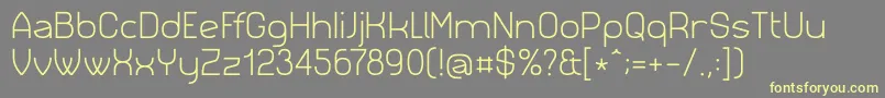 フォントSiml023 – 黄色のフォント、灰色の背景