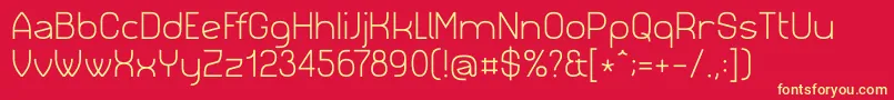 Siml023 Font – Yellow Fonts on Red Background