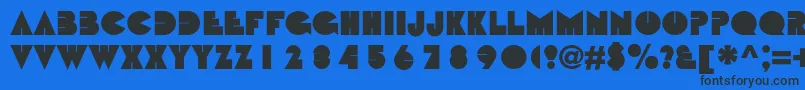 フォントBebitc – 黒い文字の青い背景