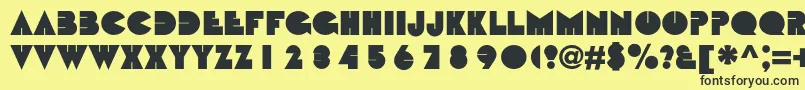 Bebitc Font – Black Fonts on Yellow Background