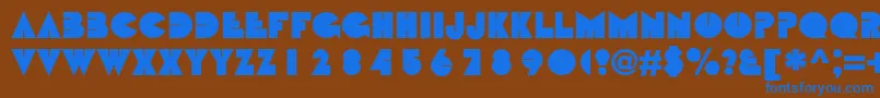 Bebitc Font – Blue Fonts on Brown Background