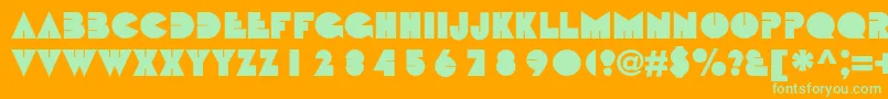 Bebitc Font – Green Fonts on Orange Background