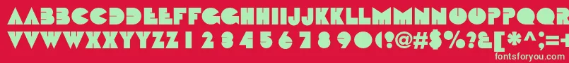 Bebitc Font – Green Fonts on Red Background