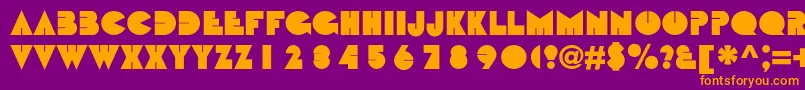 フォントBebitc – 紫色の背景にオレンジのフォント