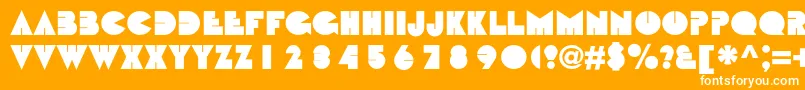 Bebitc Font – White Fonts on Orange Background