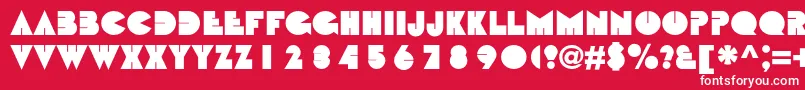 フォントBebitc – 赤い背景に白い文字