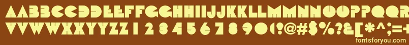 Шрифт Bebitc – жёлтые шрифты на коричневом фоне