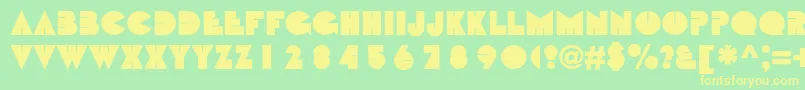 Bebitc Font – Yellow Fonts on Green Background