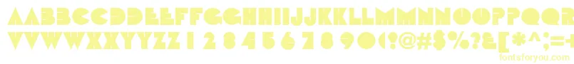 Bebitc Font – Yellow Fonts on White Background