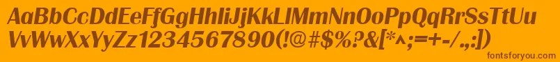 GrenobleSfBoldItalic Font – Brown Fonts on Orange Background