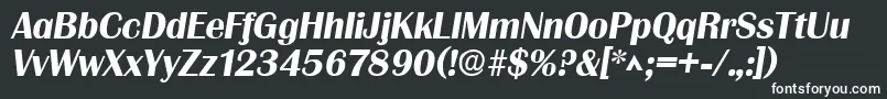GrenobleSfBoldItalic Font – White Fonts on Black Background