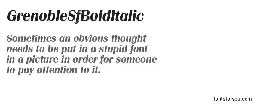 Review of the GrenobleSfBoldItalic Font