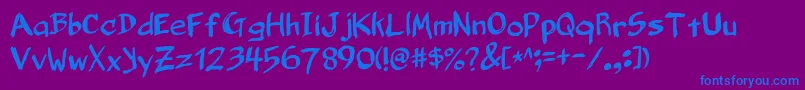 BelligerentMadness Font – Blue Fonts on Purple Background