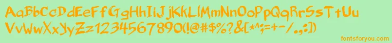 BelligerentMadness Font – Orange Fonts on Green Background