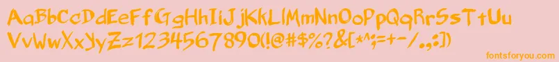 BelligerentMadness Font – Orange Fonts on Pink Background