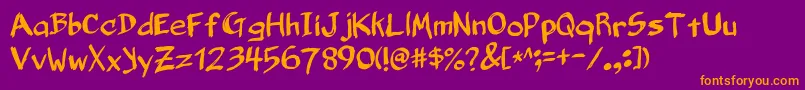 BelligerentMadness Font – Orange Fonts on Purple Background