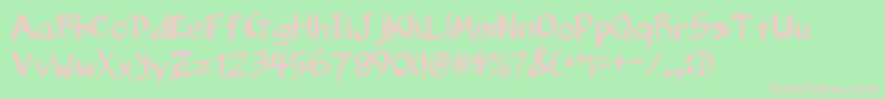 BelligerentMadness Font – Pink Fonts on Green Background