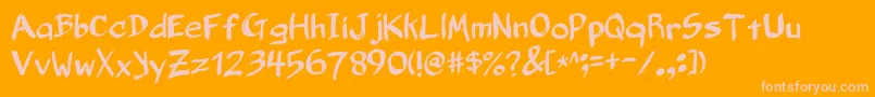 BelligerentMadness Font – Pink Fonts on Orange Background