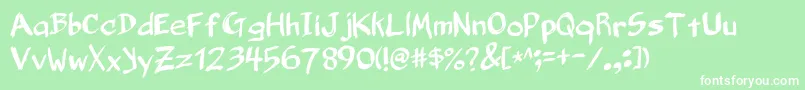 BelligerentMadness Font – White Fonts on Green Background