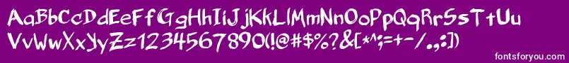 BelligerentMadness Font – White Fonts on Purple Background