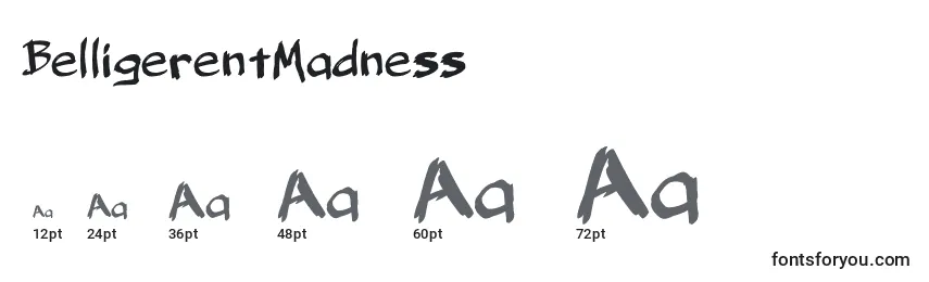 BelligerentMadness Font Sizes