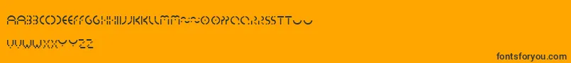 Essedicom Font – Black Fonts on Orange Background
