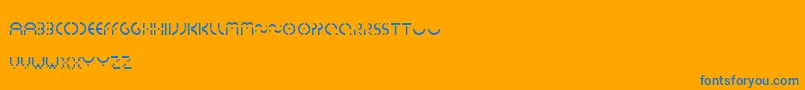 Essedicom Font – Blue Fonts on Orange Background