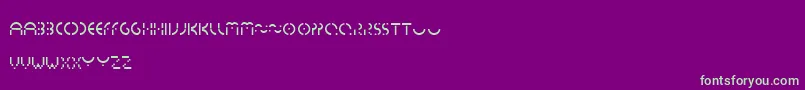 Шрифт Essedicom – зелёные шрифты на фиолетовом фоне