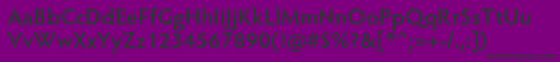 Fonte HypatiasansproSemibold – fontes pretas em um fundo violeta