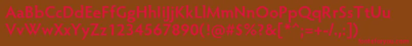 HypatiasansproSemibold Font – Red Fonts on Brown Background