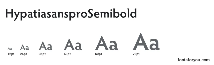 HypatiasansproSemibold Font Sizes