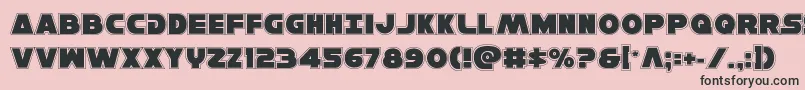 Hansolov3acad Font – Black Fonts on Pink Background