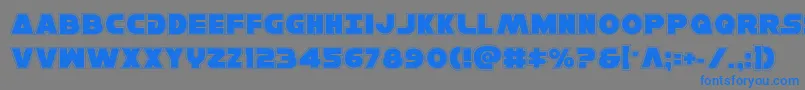 Hansolov3acad Font – Blue Fonts on Gray Background