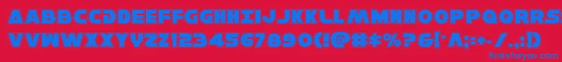 Hansolov3acad Font – Blue Fonts on Red Background