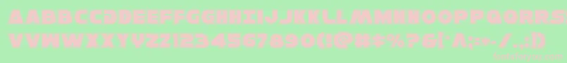 Hansolov3acad Font – Pink Fonts on Green Background